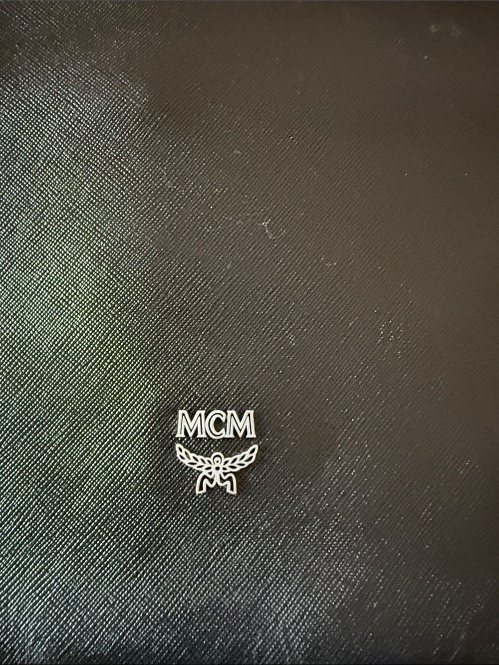 MCM Black Leather Laptop Sleeve with Silver Logo - Picture 4 of 9